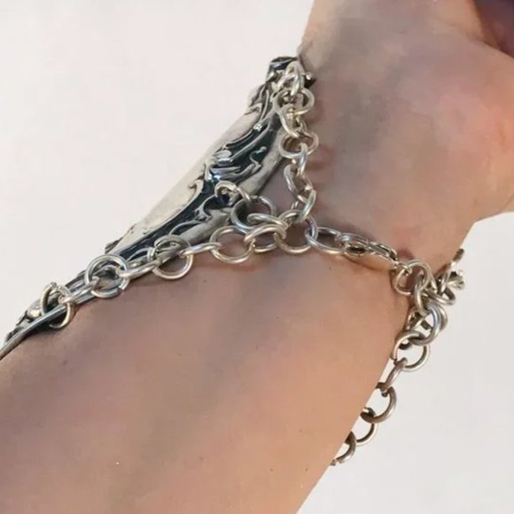 Antique Art Nouveau Cherub Sterling Silver Bracer Mauser Rare 925 Gladiator - Picture 8 of 8